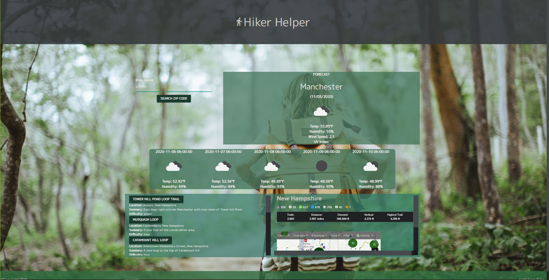 Screenshot of Hiker Helper